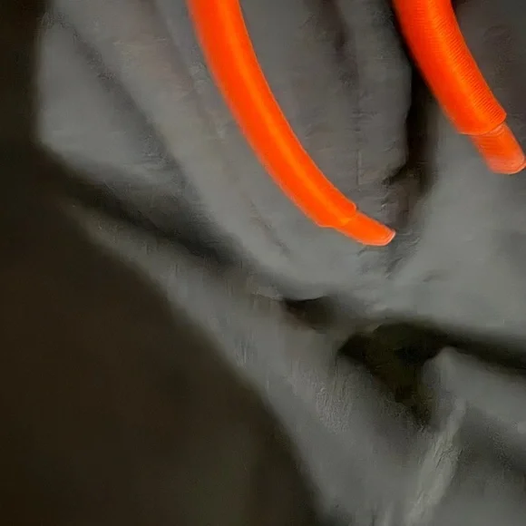 Men's Black Athletic Shorts with Orange Drawstring - Picture 4 of 6